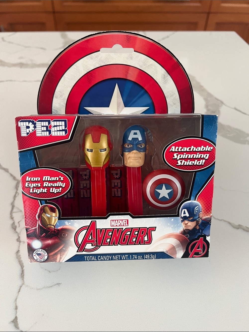 Marvel Avengers PEZ Candy Dispenser Set - Red, Blue, Gold